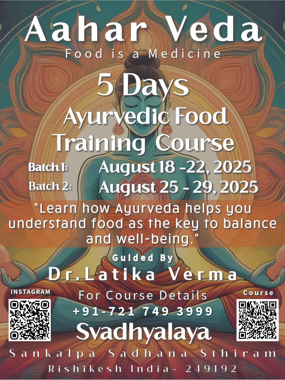Event image for 5- Days Ayurveda & Food Training Course | Aahar Veda